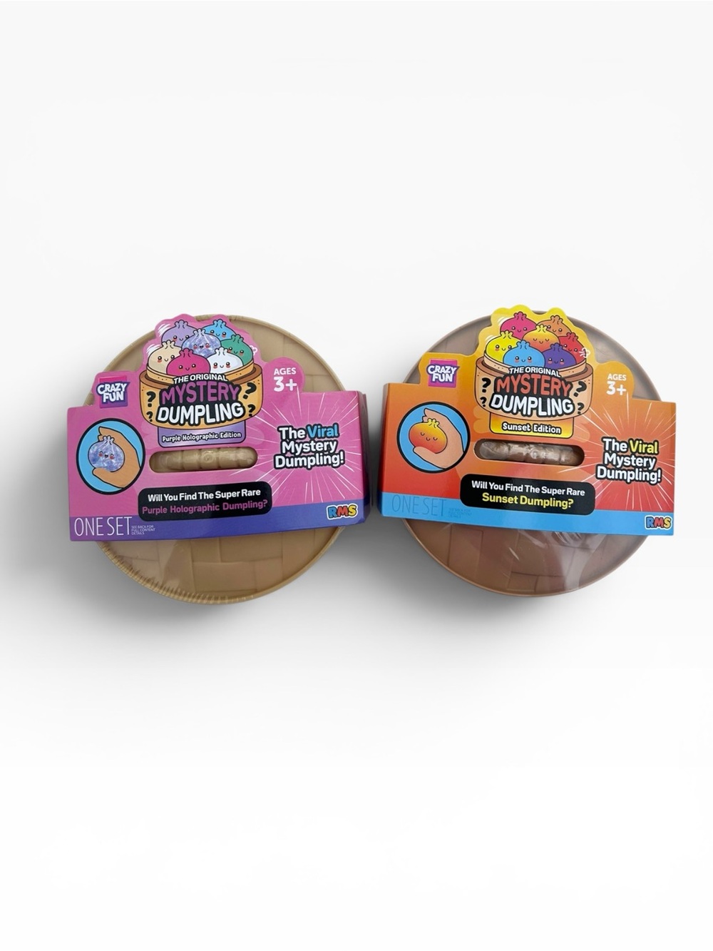 Crazy Fun Mystery Dumpling Bundle Purple Holographic & Sunset Edition 2pc  NEW